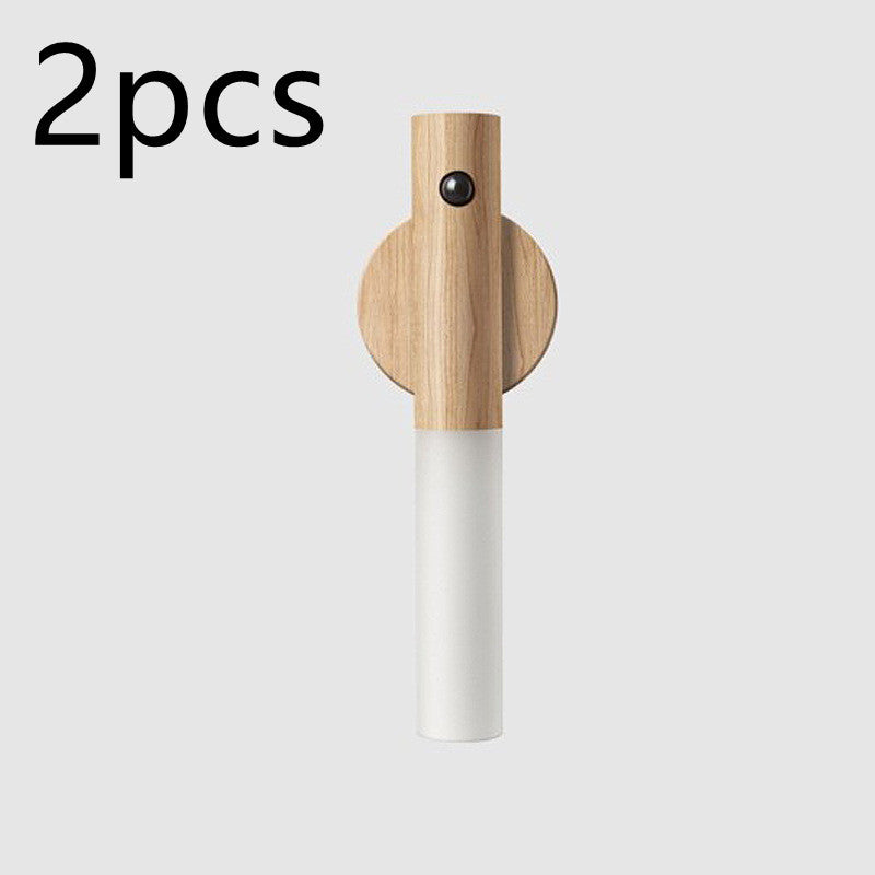 Auto LED Wireless Motion Sensor Night Light – Magnetic Wood Design