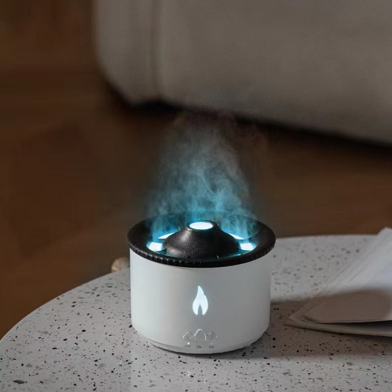 Volcano Flame Humidifier & Essential Oil Diffuser – Cool Mist & LED Light
