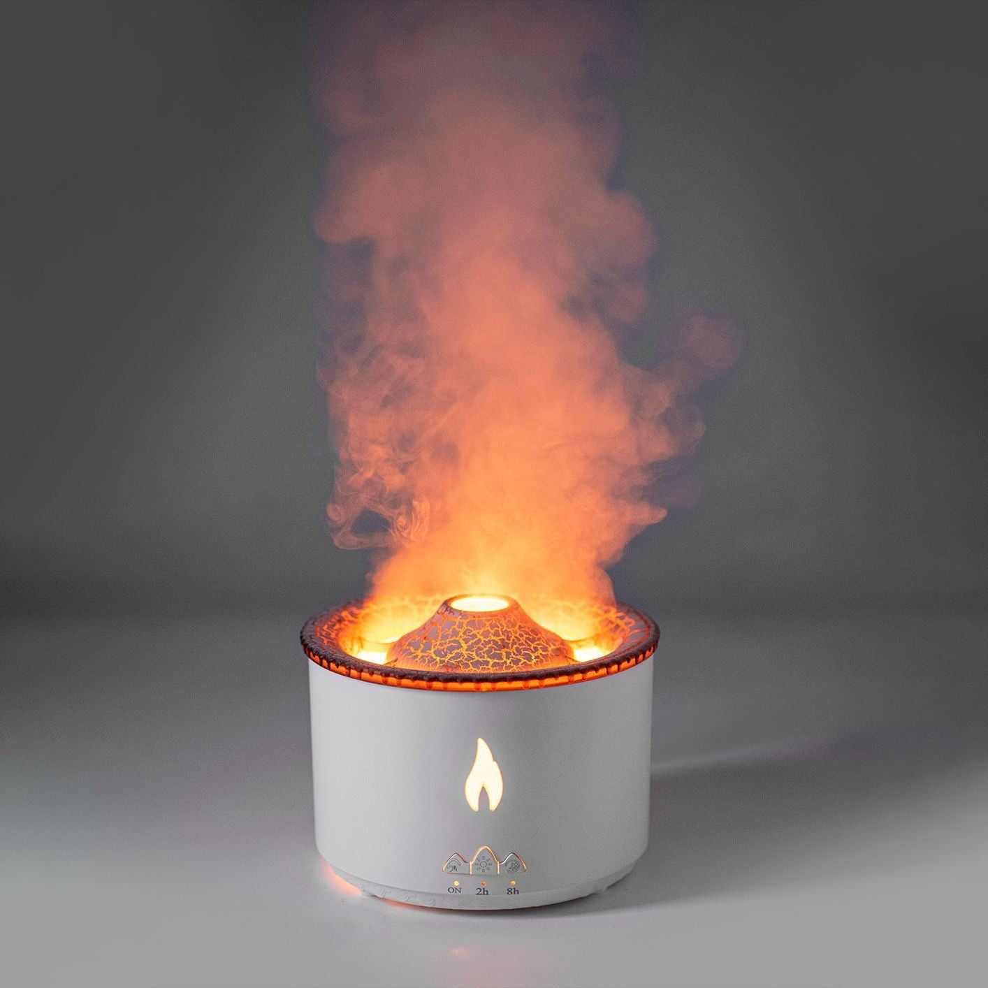 Volcano Flame Humidifier & Essential Oil Diffuser – Cool Mist & LED Light
