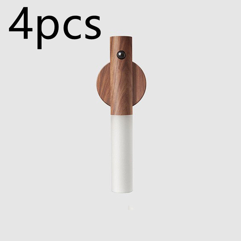 Auto LED Wireless Motion Sensor Night Light – Magnetic Wood Design