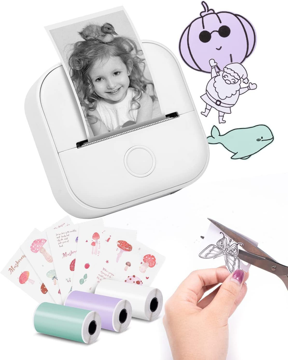 Mini portable inkless printer