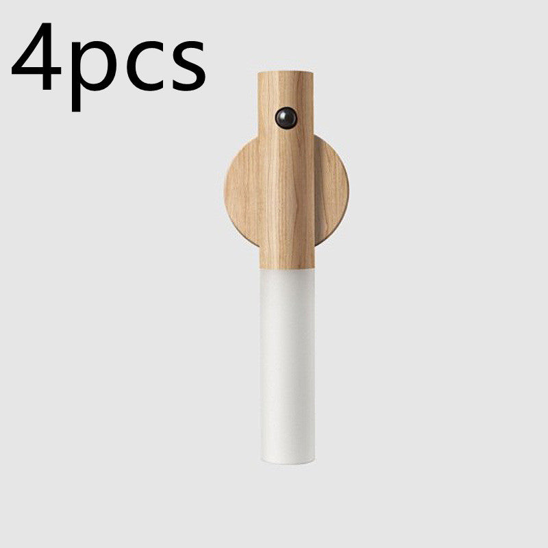 Auto LED Wireless Motion Sensor Night Light – Magnetic Wood Design